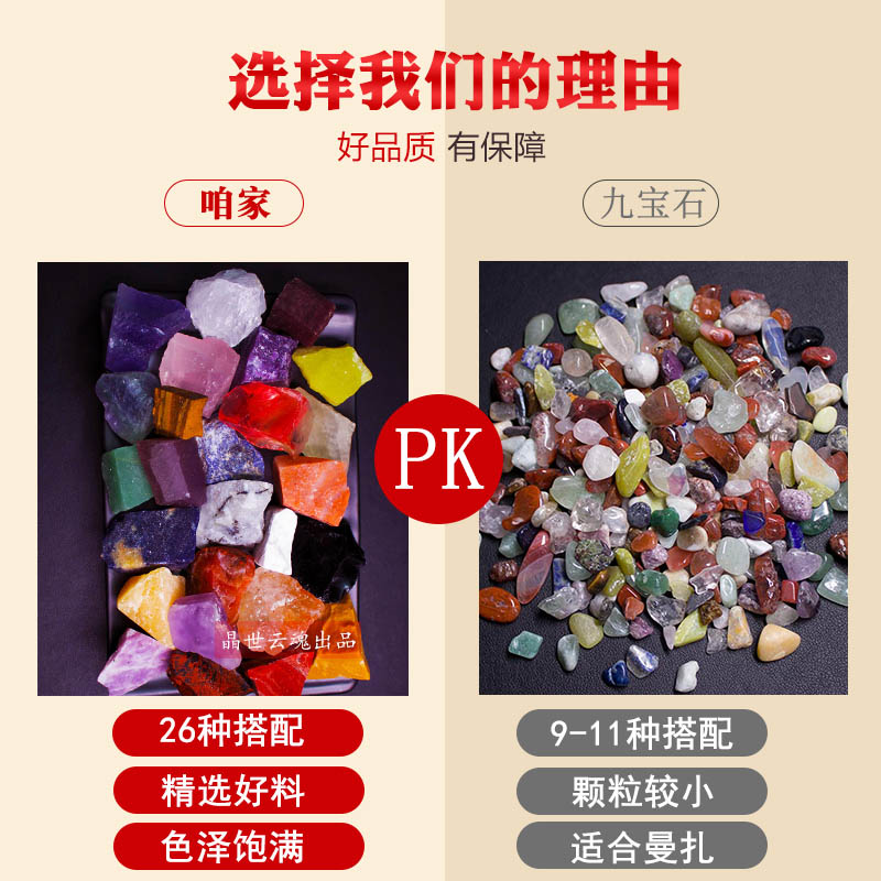 天然水晶岩石与矿物标本无火香薰晶石四年级儿童淘沙矿石26种原石 - 图0