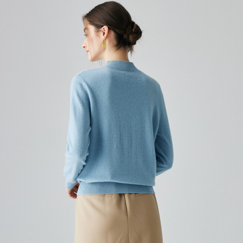 帕罗25秋冬新款半高领纯羊绒女士提花保暖针织内搭百搭打底衫毛衣,淘宝优惠券,粉丝福利购,淘宝优惠卷