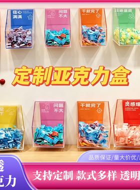 亚克力透明糖果盒企业文化能量墙