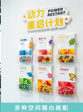 元气上墙亚克力上墙互动展示盒