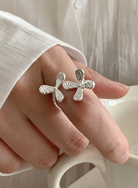 树叶开口戒指女小众设计2025新款食指指环戒子女轻奢高级感配饰女