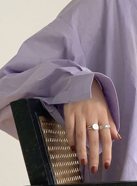 饰尚e族韩国重工s925镀银组合戒指女时尚个性复古食指戒冷淡风网