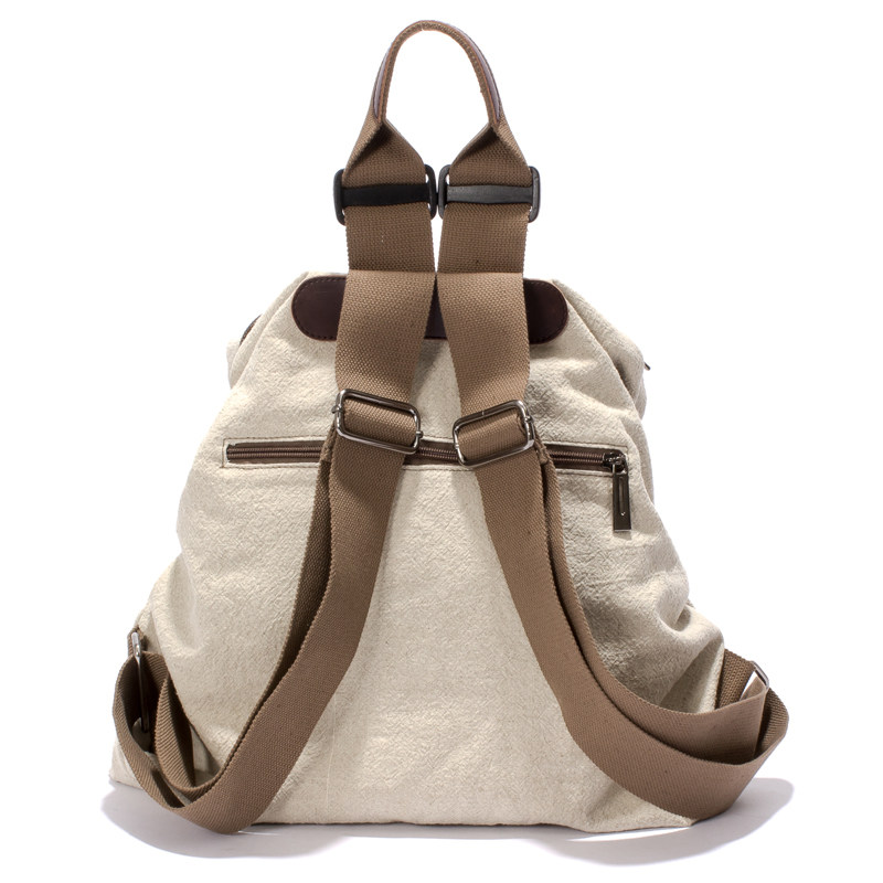 韩版文艺范双肩包棉麻女士背包帆布包休闲旅行包褶皱涂鸦学生书包,淘宝优惠券,粉丝福利购,淘宝优惠卷