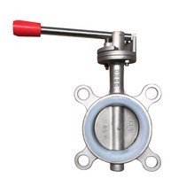 Custom 201304316 stainless steel pair clip type D71X-10 16P manual butterfly valve DN40-400 soft seal