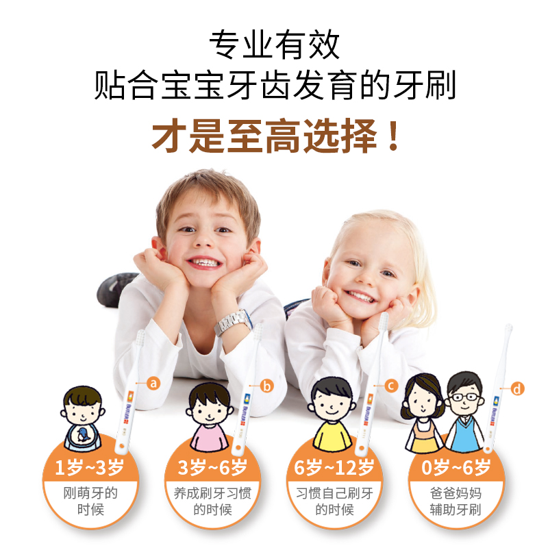 日本拜德乐儿童牙刷迷你小头软毛1岁宝宝专用的小孩6以上防蛀12岁,淘宝优惠券,粉丝福利购,淘宝优惠卷