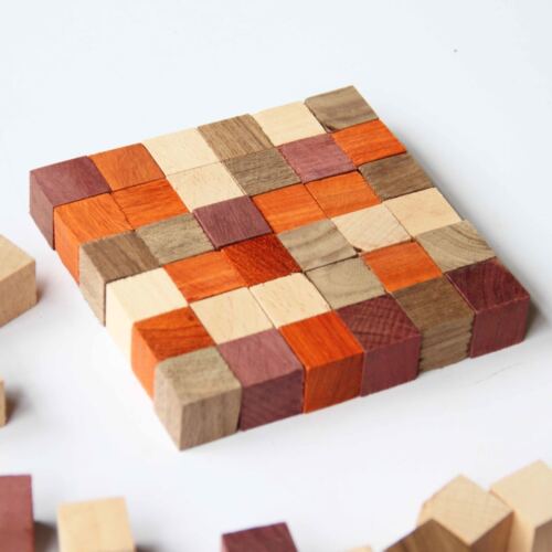 木料 DIY小方块 拼图方块料 黑胡桃紫光檀科檀榉木料2*2*2 - 图0