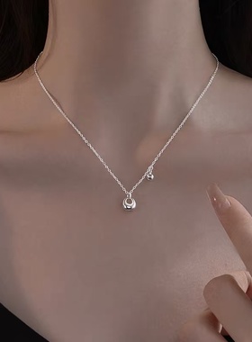 S925银称心如意银坨子项链女款2025新款爆款轻奢小众高级感锁骨链