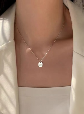 女925银轻奢新款字母项链