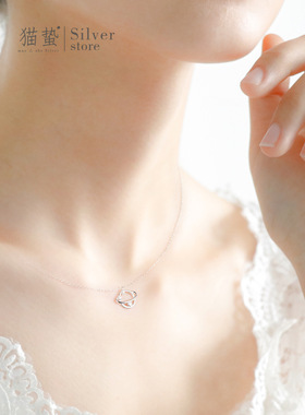 宇宙星球S925纯银锁骨项链女潮韩版镶钻简约气质网红短款颈链