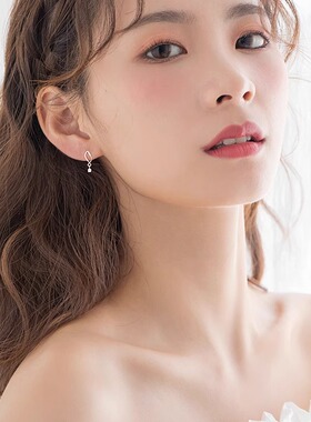 小方块耳钉女2025年新款潮耳坠小众耳环耳饰夏女