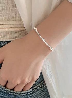 S925纯银碎银星星手链女2025年新款轻奢小众精致高级感手饰送闺蜜