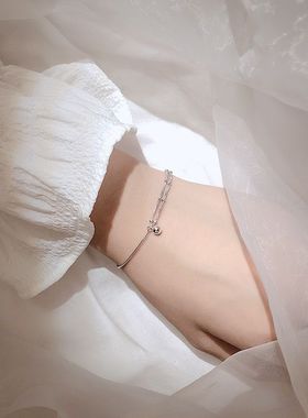 s925纯银通体极简风手链女