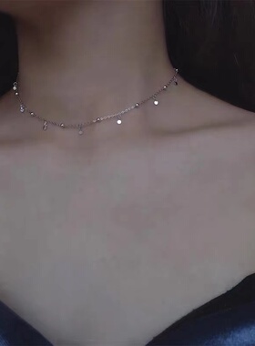 半岛925银纯银十字链女高级感