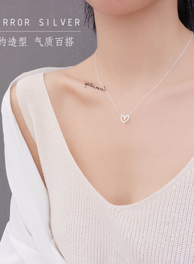 简约设计几何棱边造型女拉丝项链