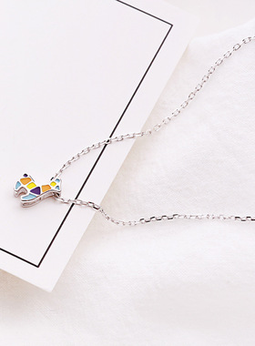 韩版个性创意简约S925滴釉项链