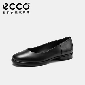 ECCO爱步女鞋单鞋 新款法式小皮鞋芭蕾鞋平底鞋 雕塑奢华222303