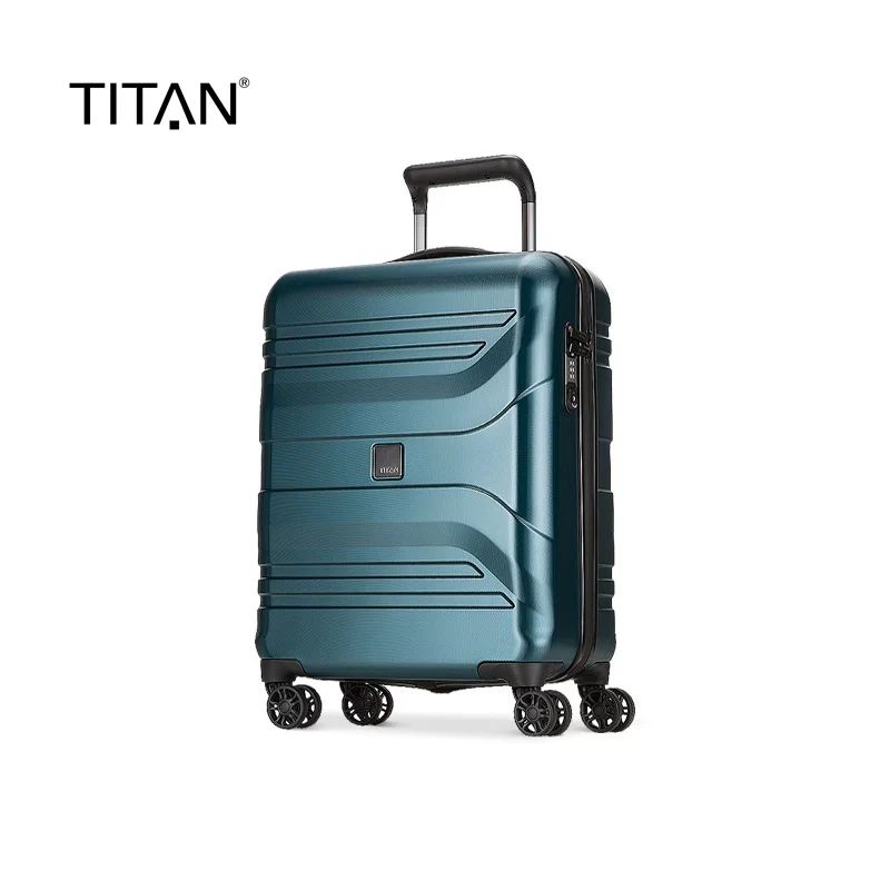 Genuine импорт универсальный чемодан TITAN, чемодан на коробке, Германия, 20 дюймов