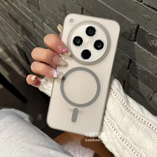 冰雾钛灰透明磁吸壳适用OPPOFindx8手机壳X8S+磨砂不粘指纹X7Ultra高级感x8pro轻薄X6极简风男女PC硬壳A3套A2 - 图0