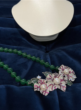 玛瑙项链女复古首饰豪华时尚轻奢