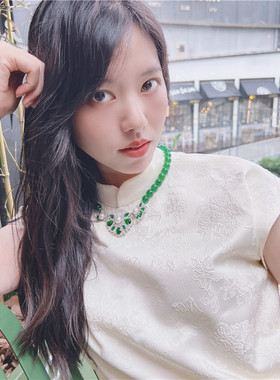 玛瑙锁骨链女豪华首饰女气质豪华