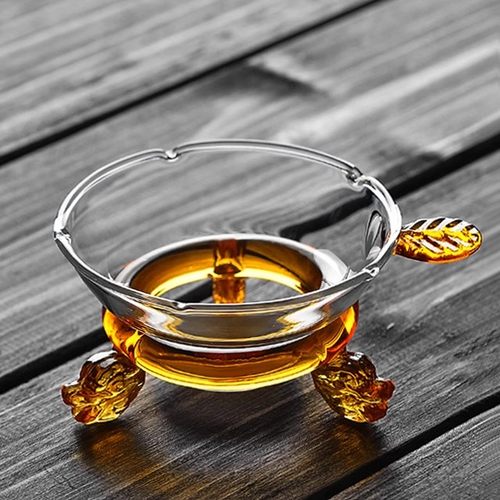 玻璃茶漏茶滤不锈钢过滤网茶隔公杯漏斗滤茶器一体耐热功夫茶具 - 图2