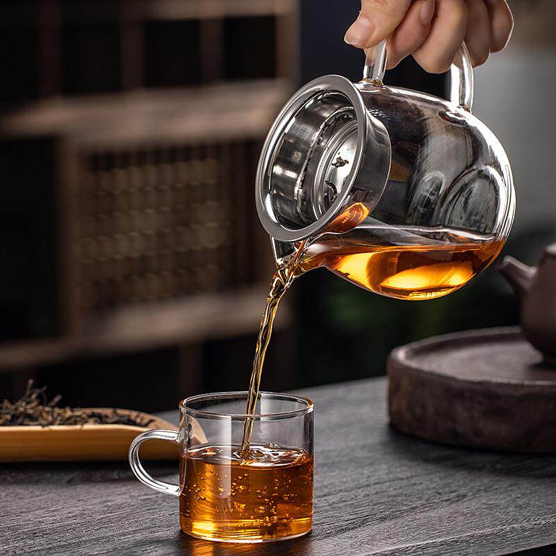 茶具小青柑分茶杯公道杯耐热加厚高硼硅玻璃公杯茶漏网器茶壶过滤 - 图1