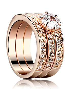 欧美韩国奢华镶水晶ol戒指闪钻