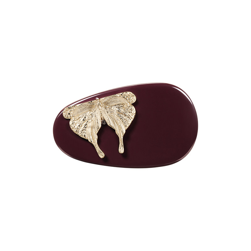 shes自然复刻夜色金蝶捏夹刘海边夹盘发碎发侧夹高档发饰新年礼物