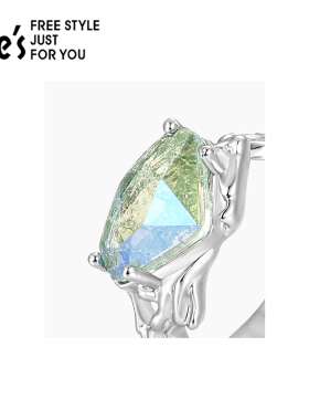 shes茜子璀璨贴片石开口戒指