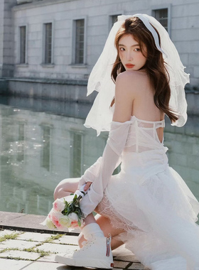 新娘头纱领证求婚订婚结婚