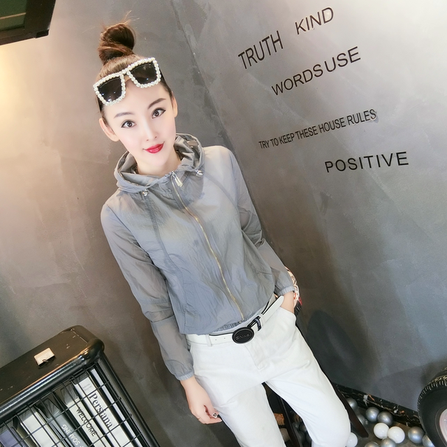 Anti-stain clothing quick-drying breathable zipper hooded travel sunshade