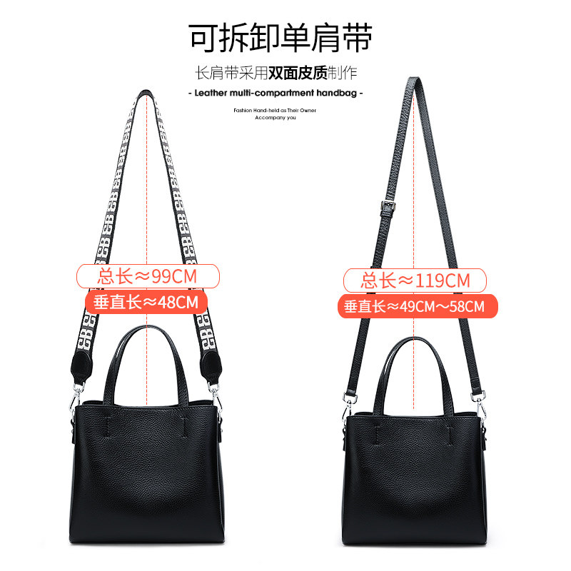 真皮女2020新款大容量简约手提包 七黛女士包袋
