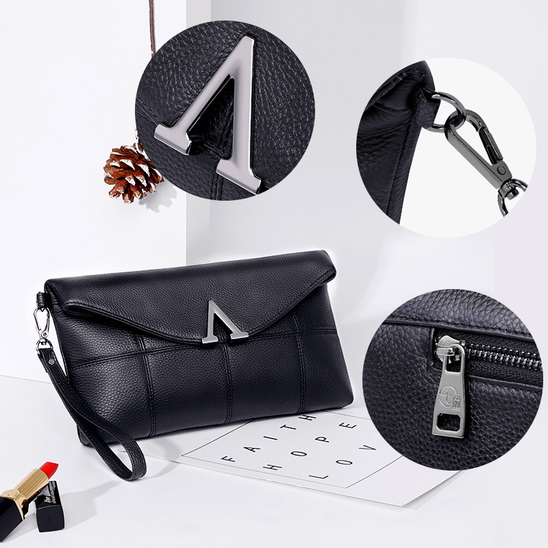 真皮手拿包女2020新款信封斜挎包包 七黛女士包袋