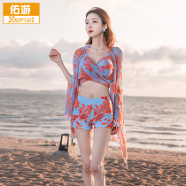 Swimsuit 2023 New High Face Value Conservative Split Three Sets Superior Sensations Slim Flat Corner Seaside Resort Swimsuit