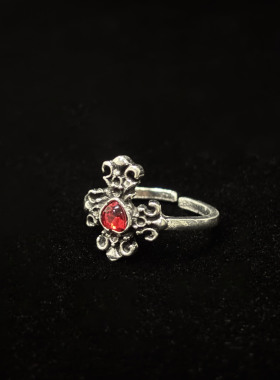vintage古着指环 Devil's Eye恶魔之眼小众中古戒指 古著饰品
