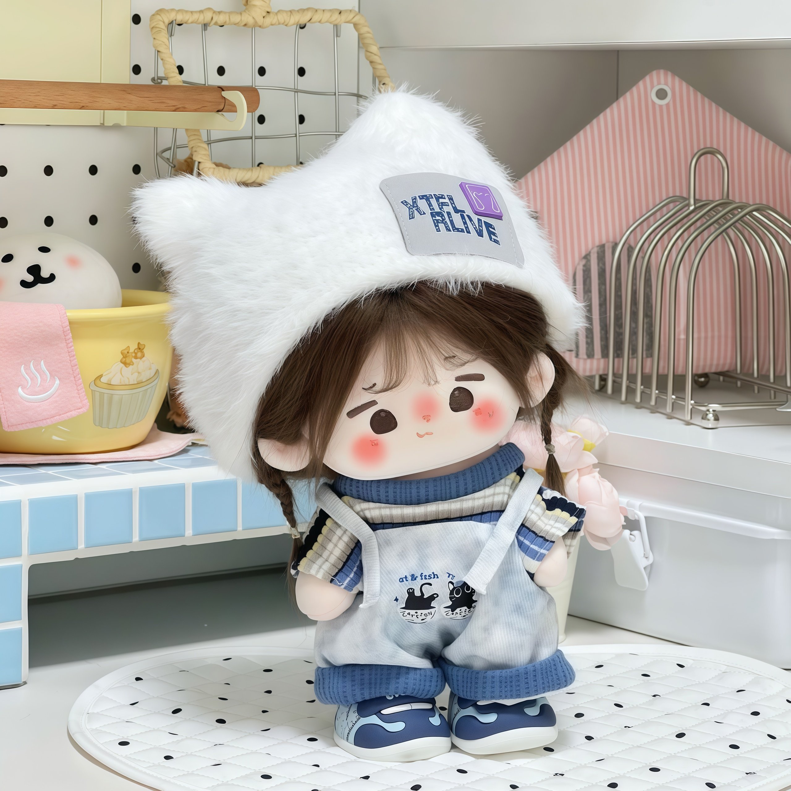 20cm娃衣【小猫困困】可爱棉花娃娃衣服三件套玩偶公仔换装服配件,淘宝优惠券,粉丝福利购,淘宝优惠卷