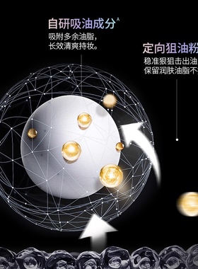 20G大容量！黑磁定妆大粉饼控油磨皮哑光防水防汗遮瑕紫色蜜粉饼