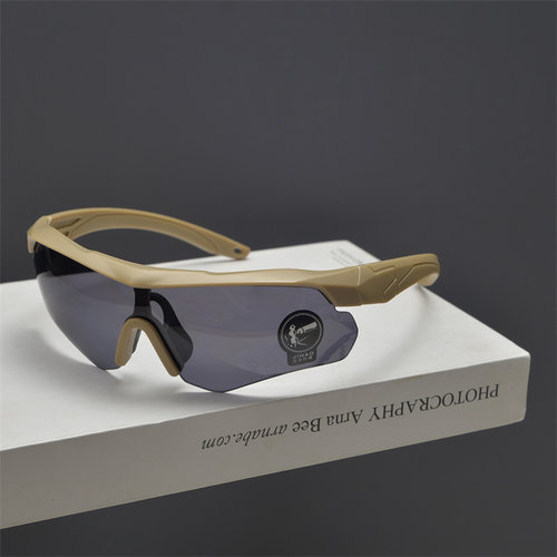 千禧风未来科技感防风尘骑行眼镜男女户外射击战术太阳镜炫彩墨镜 - 图1