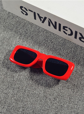 欧美复古潮流方形大框圆脸墨镜女韩版ins网红街拍遮阳太阳眼镜男