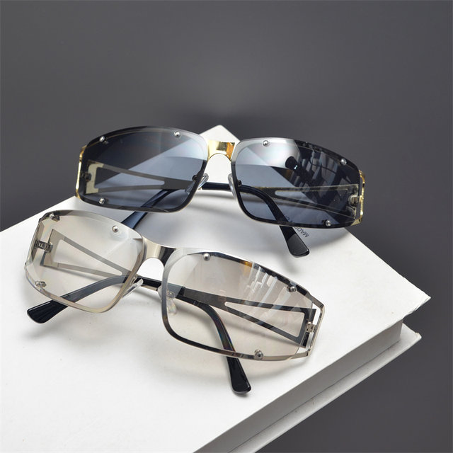 UV proof square punk men and women hollow sunglasses