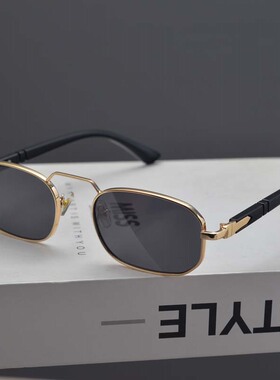 欧美复古朋克风多边形小框太阳镜