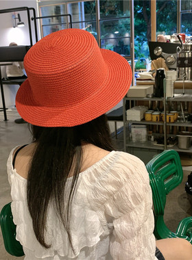 草帽田野出游海边经典原宿男女夏