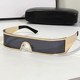 European and American retro metal punk rectangular sunglasses