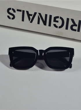 圆脸欧美方形ins复古风墨镜网红