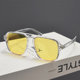 Visor Square Retro Men's and Women's Rice Nail Sunglasses