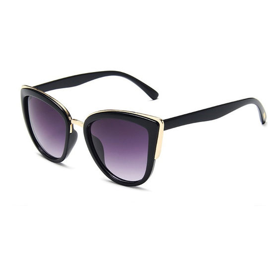 European and American retro trendy women's sunglasses summer personality cat eye sunglasses concave shape round face large frame slimming glasses