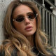 UV anti-diamond retro men and women half frame sunglasses