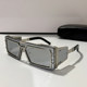 European and American retro square sunglasses for men with round face