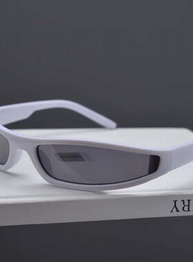 欧美复古朋克风长方形窄框墨镜男女圆脸显瘦骑行防紫外线太阳眼镜