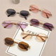 Anti-UV oval punk men's and women's double bridge sunglasses
